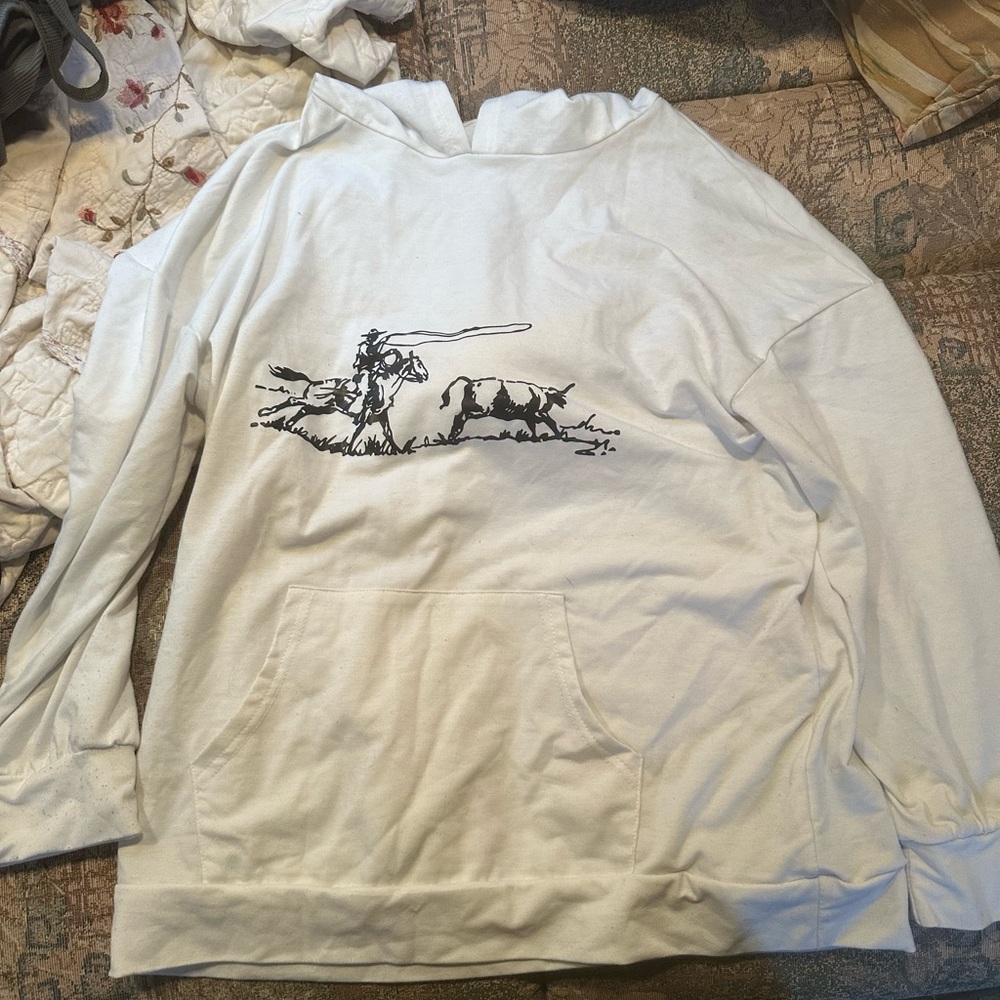 White Graphic Hoodie